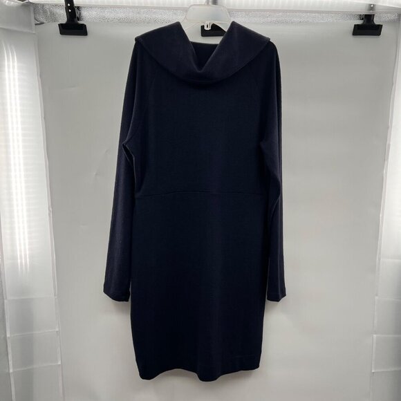 Cabi Women's Sweater Dress Collared Long Sleeve Navy Size Small Pockets - Picture 7 of 9